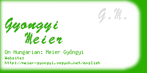 gyongyi meier business card